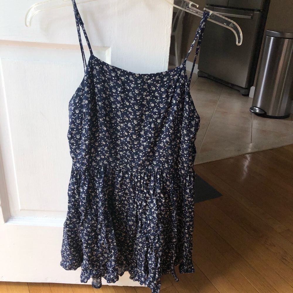 Brandy Melville John Galt Navy Blue Floral Dress (XS)